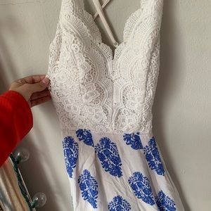 Floral backless jumpsuit